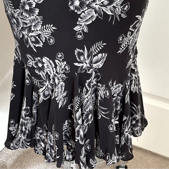 Jones New York Signature Sleeveless 100% Silk Maxie Dress Orchid Print Size 8 - Picture 6 of 9